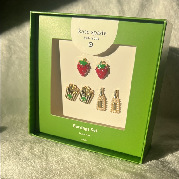 kate spade Other - Kate Spade ♠️ Earrings Set - Strawberry, Popcorn, Soda (A2)